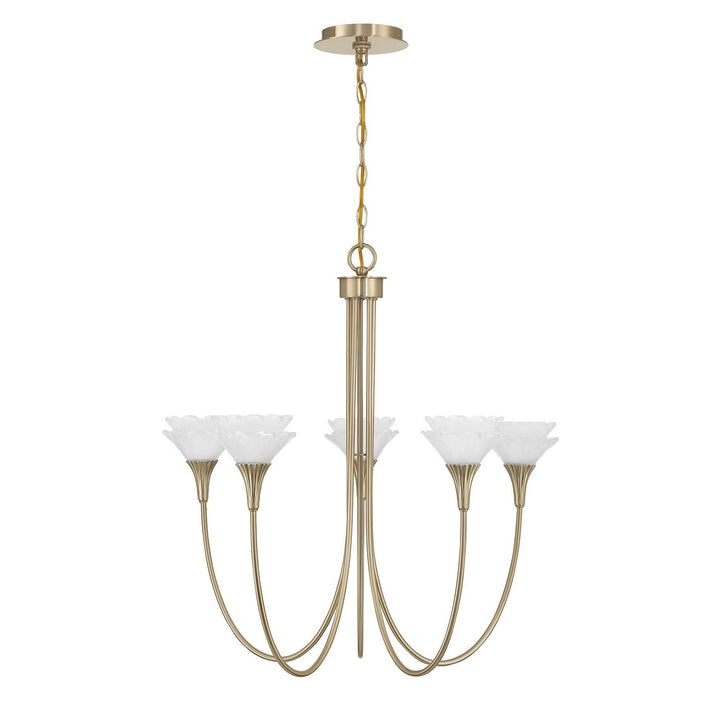 Savoy House - 1-5082-5-127 - Five Light Chandelier - Florena - Noble Brass