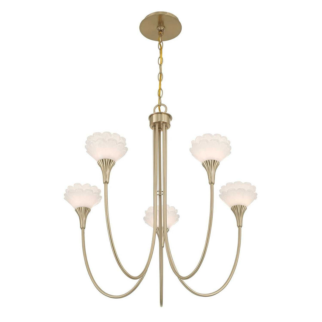 Savoy House - 1-5082-5-127 - Five Light Chandelier - Florena - Noble Brass