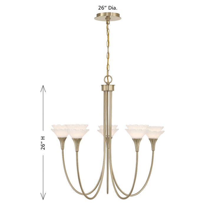 Savoy House - 1-5082-5-127 - Five Light Chandelier - Florena - Noble Brass