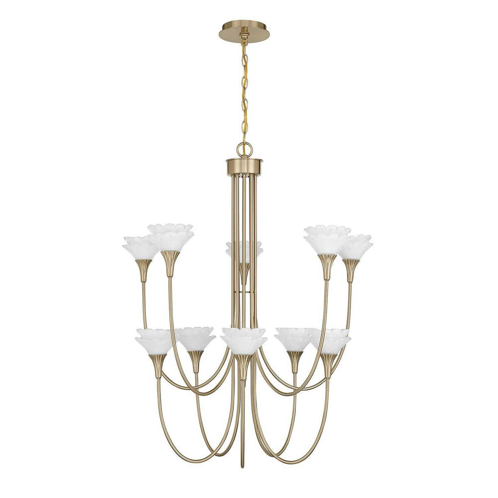 Savoy House - 1-5083-10-127 - Ten Light Chandelier - Florena - Noble Brass