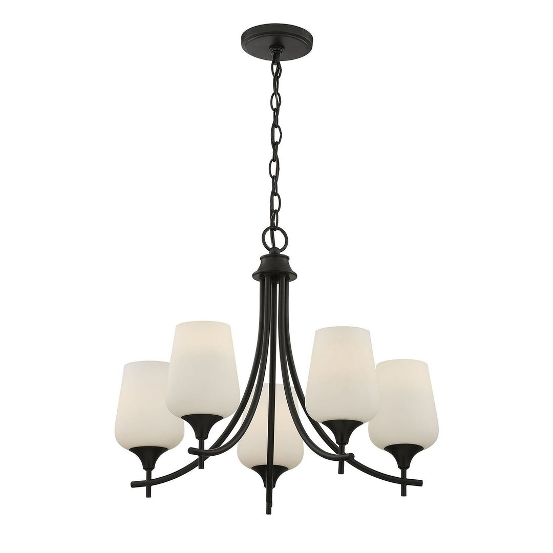 Savoy House - 1-6032-5-BK - Five Light Chandelier - Octave - Matte Black