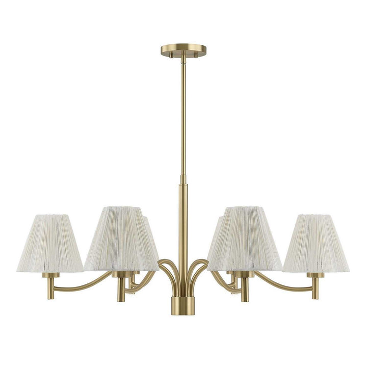 Savoy House - 1-6084-6-127 - Six Light Chandelier - Rosa - Noble Brass