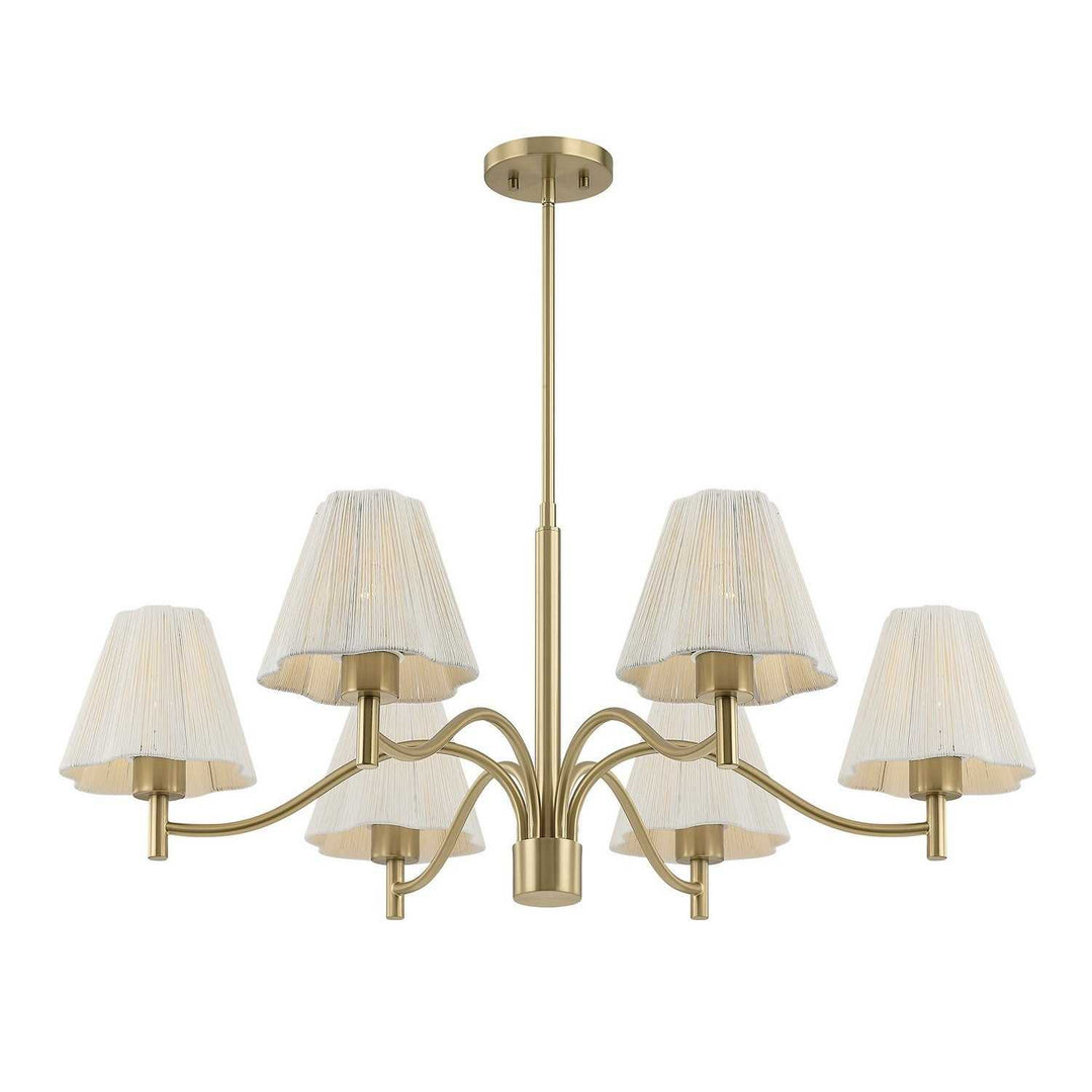 Savoy House - 1-6084-6-127 - Six Light Chandelier - Rosa - Noble Brass