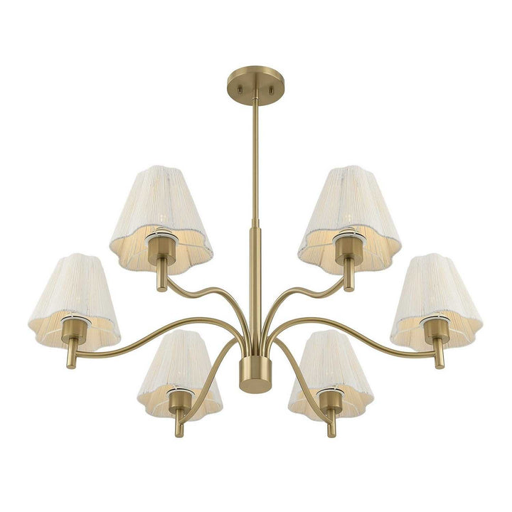 Savoy House - 1-6084-6-127 - Six Light Chandelier - Rosa - Noble Brass