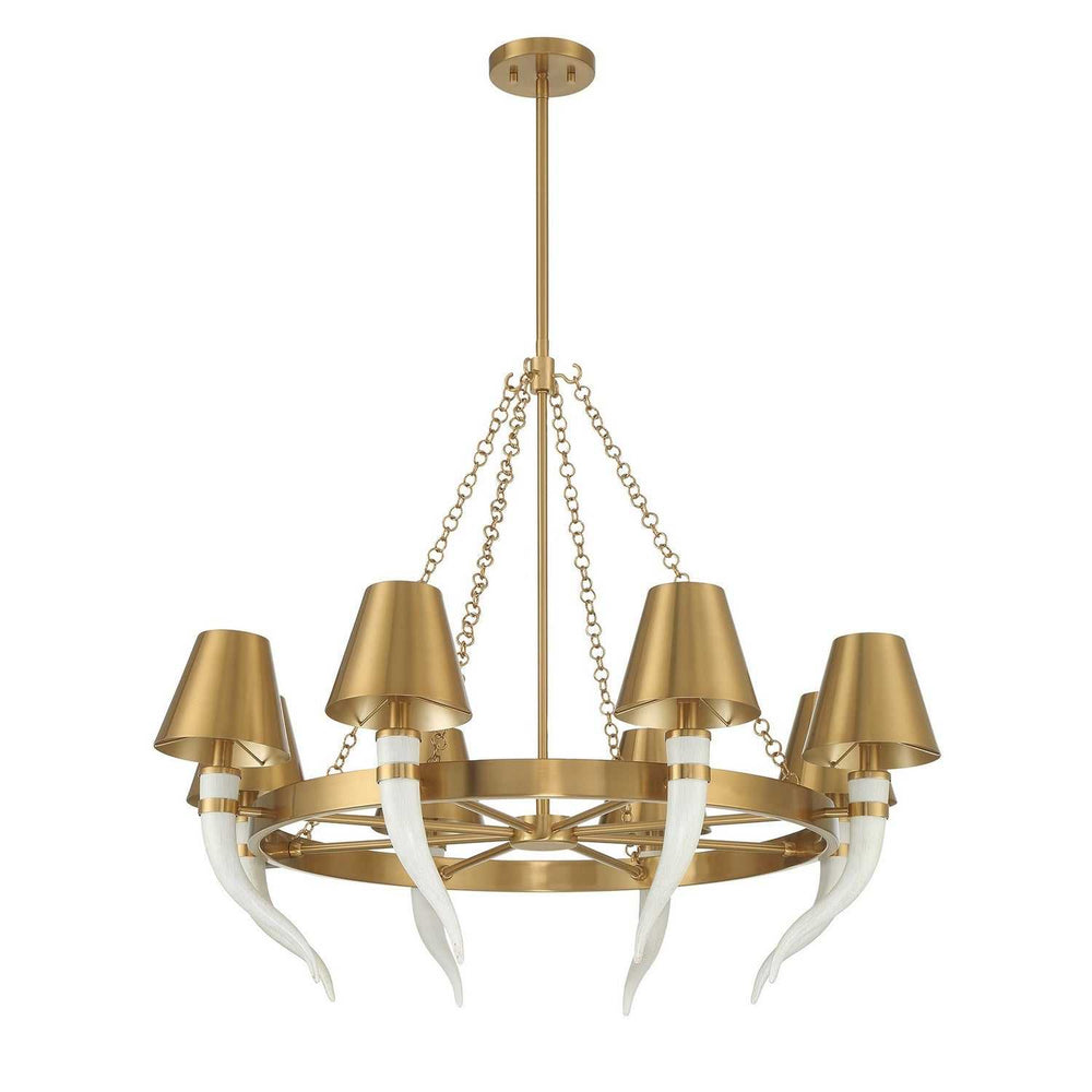 Savoy House - 1-6306-8-322 - Eight Light Chandelier - Hearne - Warm Brass