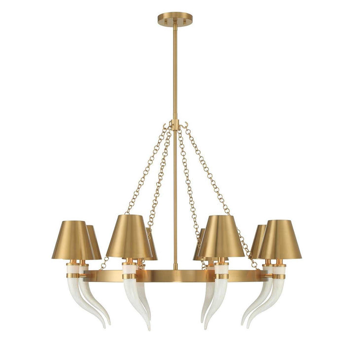 Savoy House - 1-6306-8-322 - Eight Light Chandelier - Hearne - Warm Brass