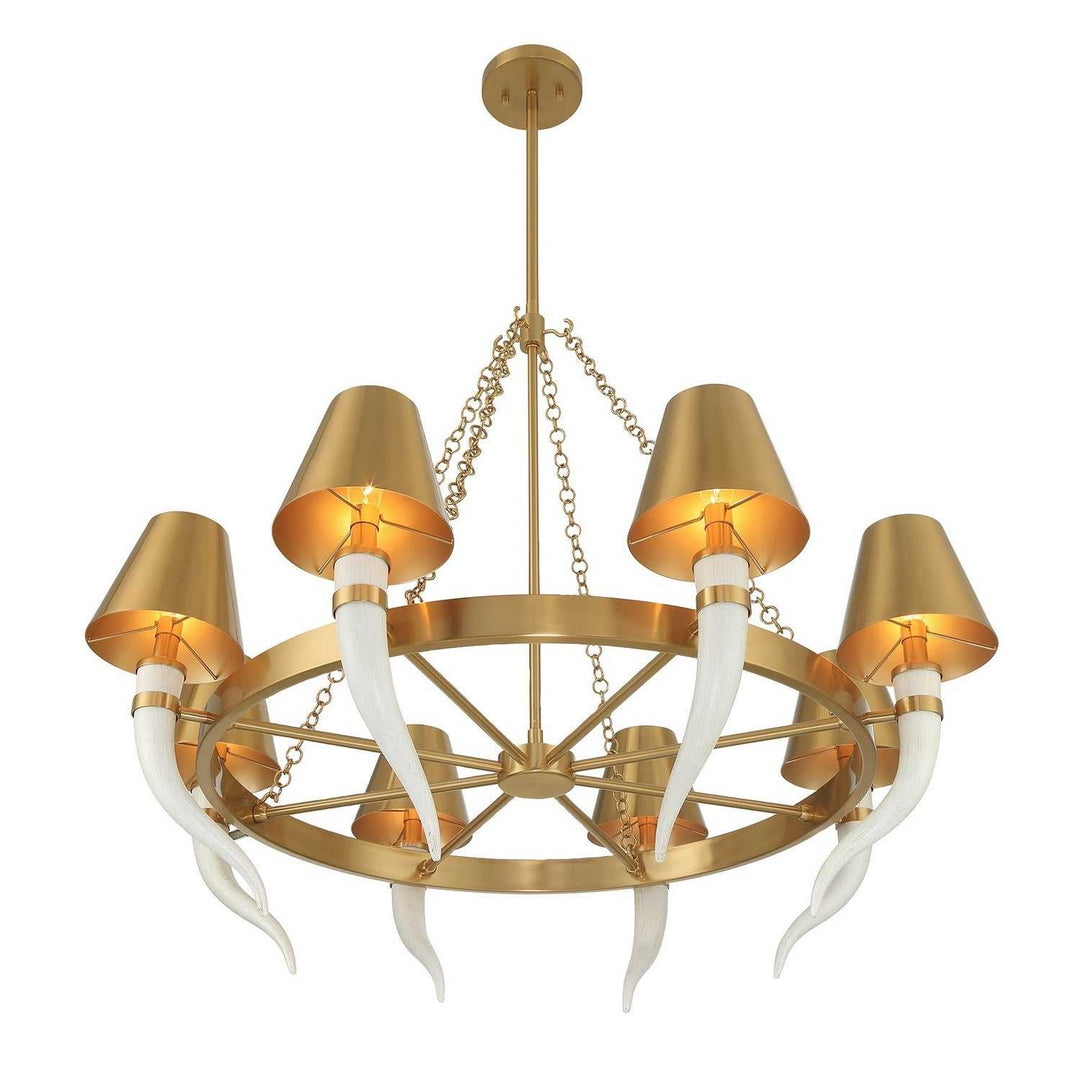 Savoy House - 1-6306-8-322 - Eight Light Chandelier - Hearne - Warm Brass