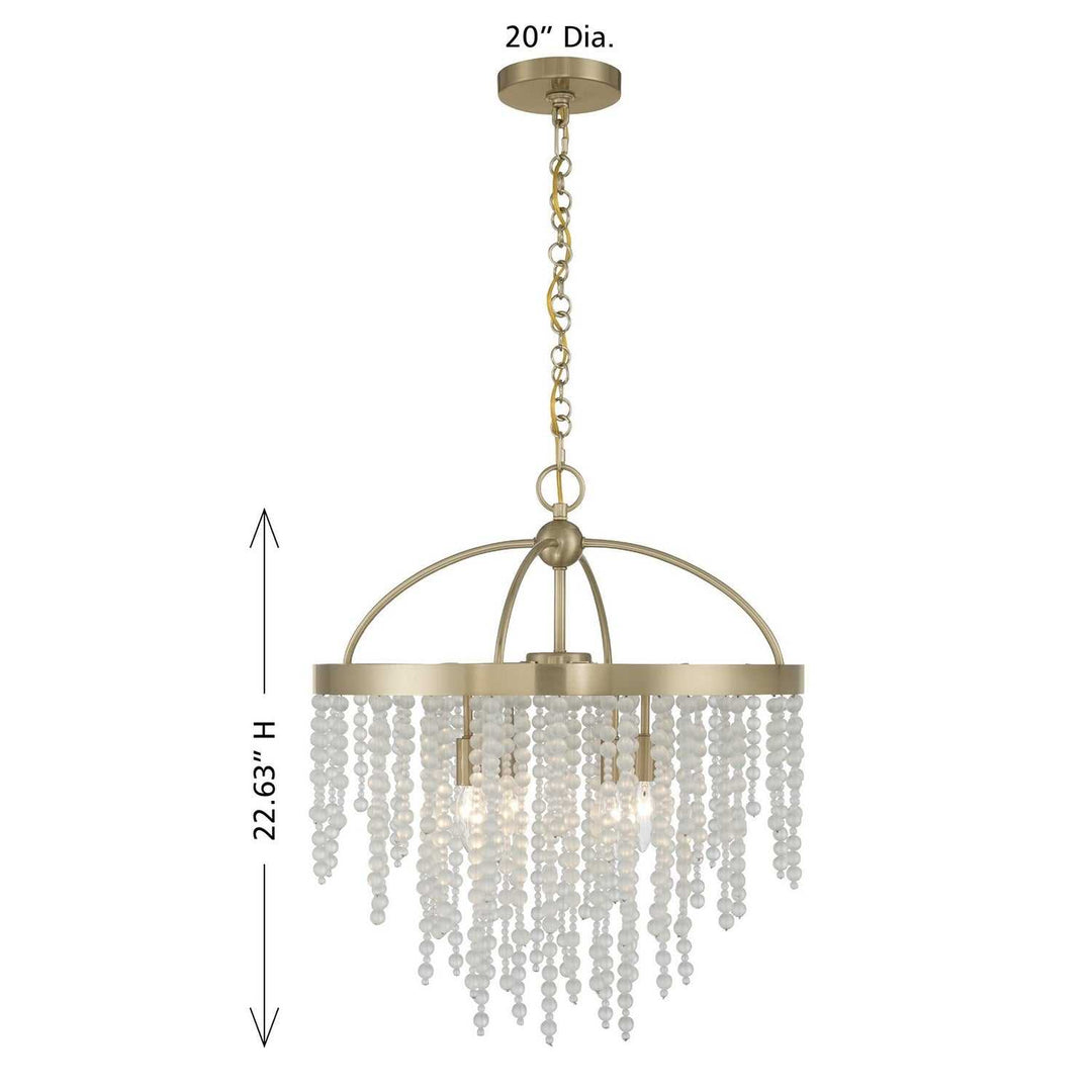 Savoy House - 1-6450-4-127 - Four Light Chandelier - Jeanette - Noble Brass