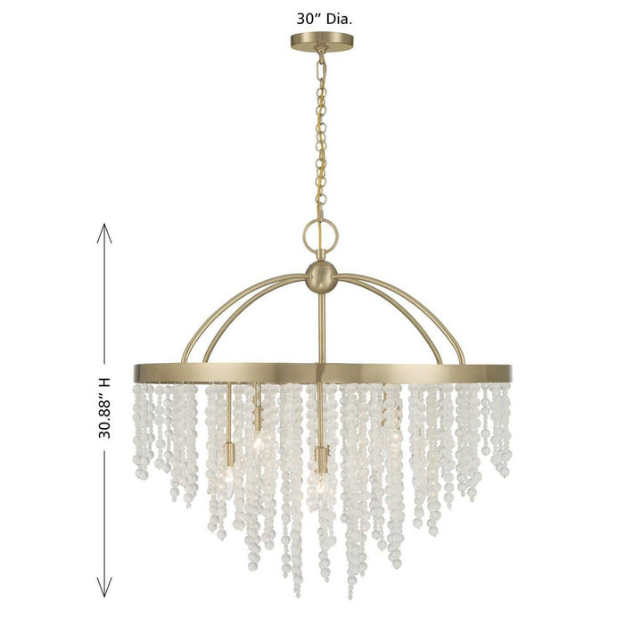 Savoy House - 1-6451-8-127 - Eight Light Chandelier - Jeanette - Noble Brass