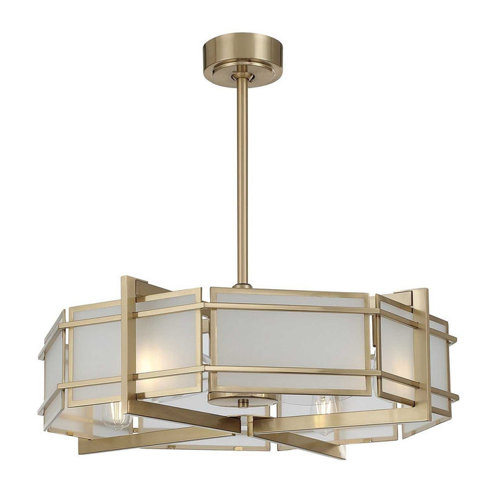 Savoy House - 30-FD-495-127 - Four Light Fan D'Lier - Canterbury - Noble Brass