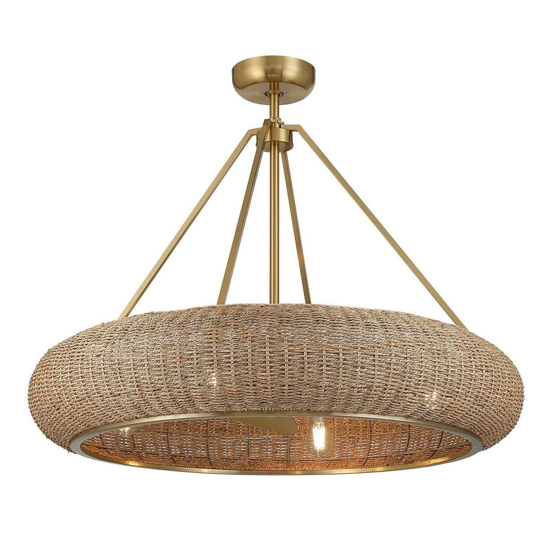 Savoy House - 40-FD-8302-322 - Four Light Fan D'Lier - Gaia - Warm Brass