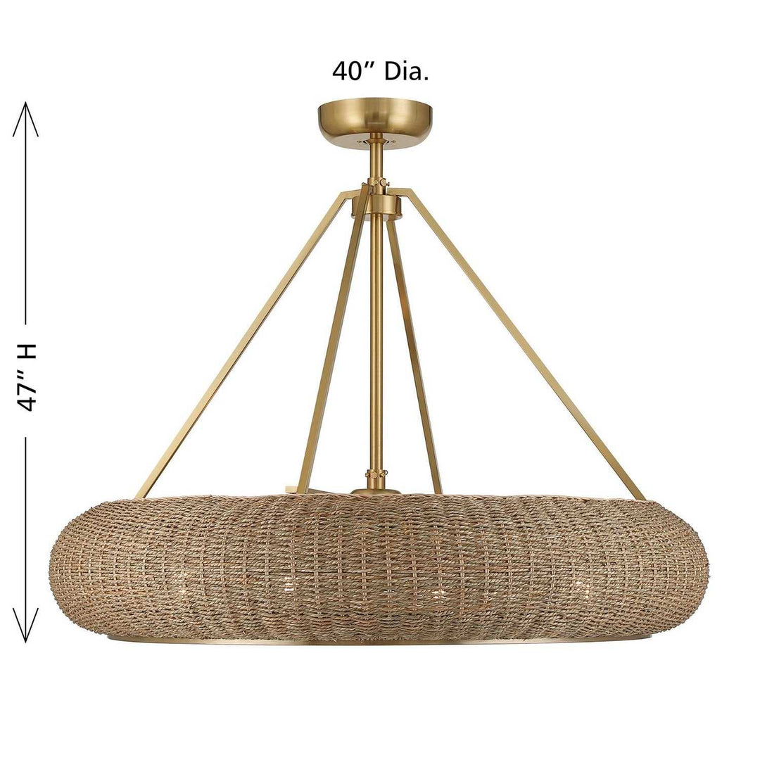Savoy House - 40-FD-8302-322 - Four Light Fan D'Lier - Gaia - Warm Brass