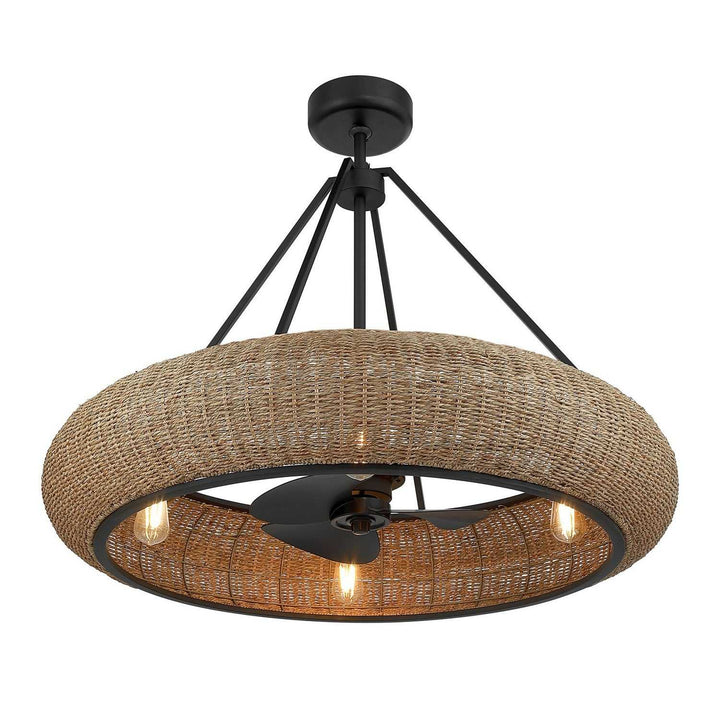 Savoy House - 40-FD-8302-89 - Six Light Fan D'Lier - Gaia - Matte Black