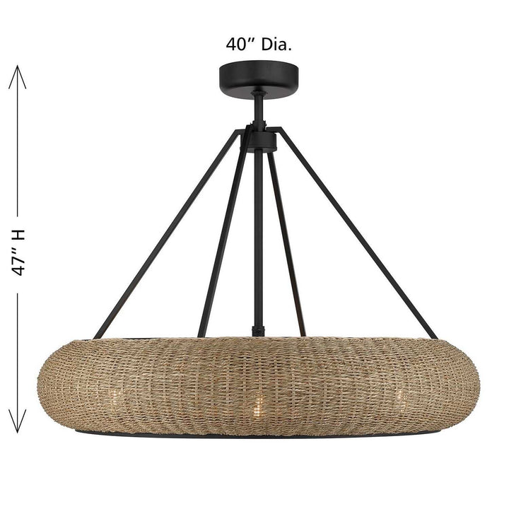 Savoy House - 40-FD-8302-89 - Six Light Fan D'Lier - Gaia - Matte Black