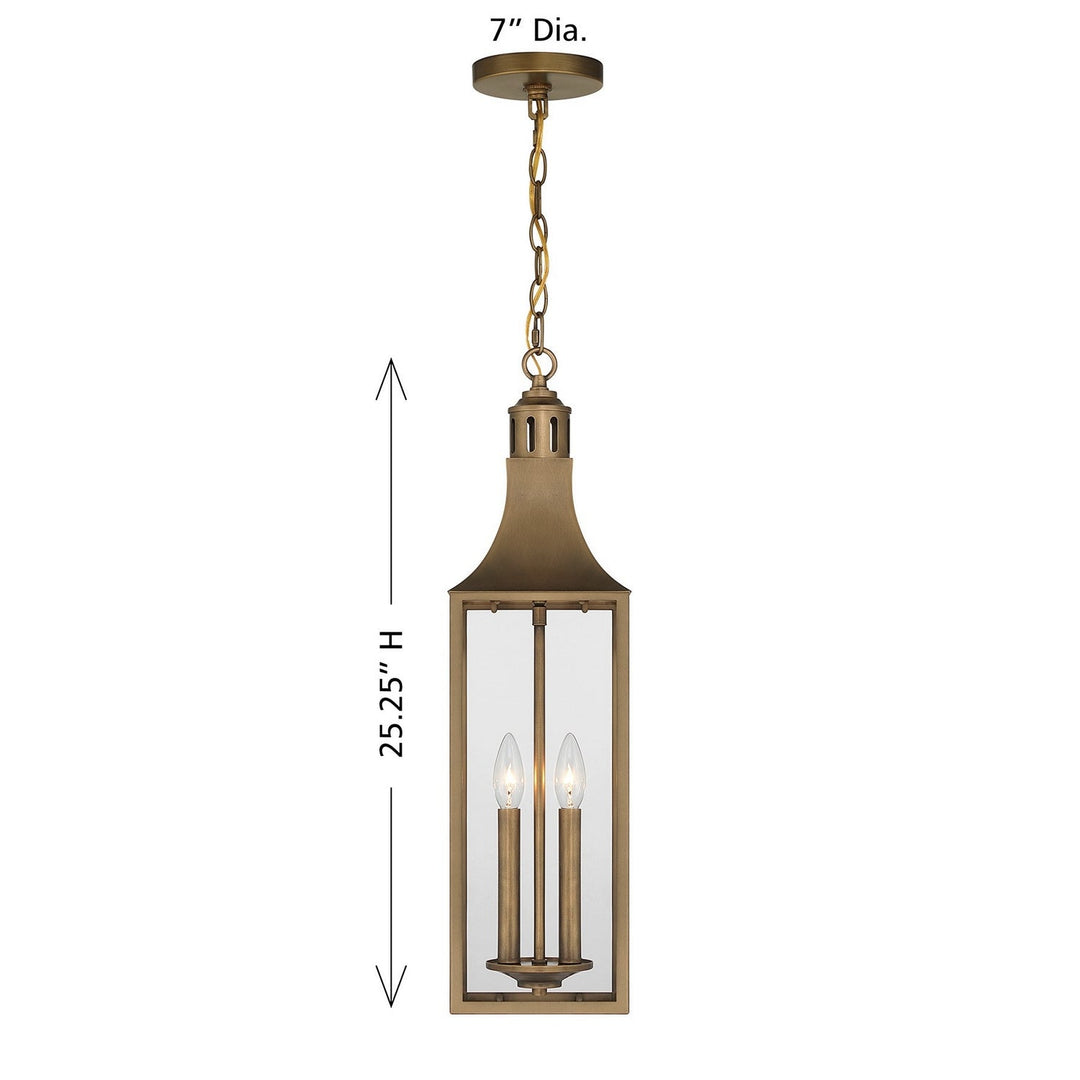 Savoy House - 5-220-273 - Two Light Outdoor Hanging Lantern - Lancaster - Atlas Bronze