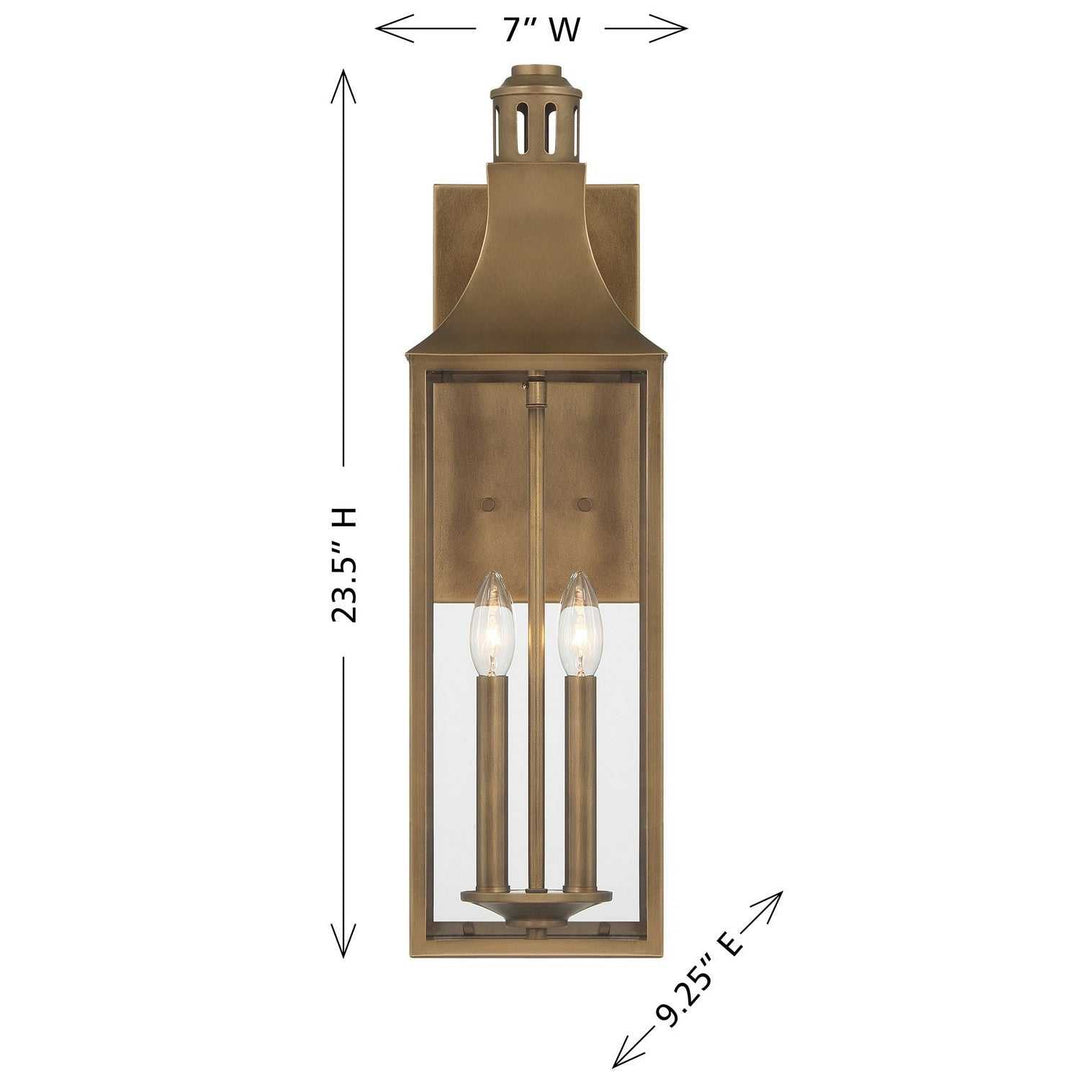 Savoy House - 5-221-273 - Two Light Outdoor Wall Lantern - Lancaster - Atlas Bronze