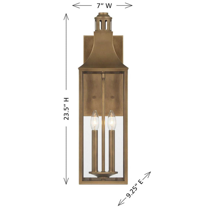 Savoy House - 5-221-273 - Two Light Outdoor Wall Lantern - Lancaster - Atlas Bronze