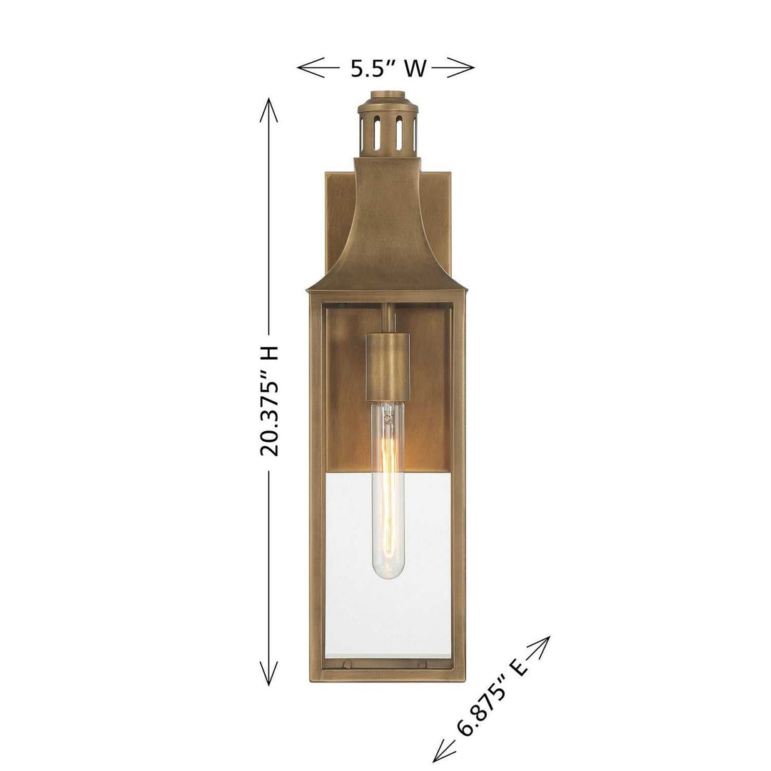 Savoy House - 5-223-273 - One Light Outdoor Wall Lantern - Lancaster - Atlas Bronze