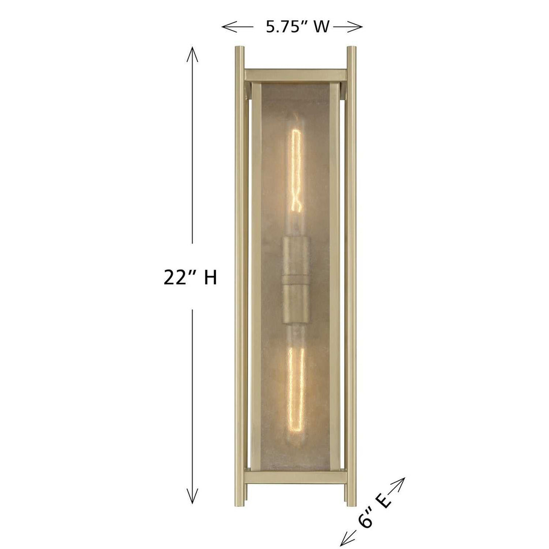 Savoy House - 5-3805-344 - Two Light Outdoor Wall Lantern - Jacobs - Serene Brass