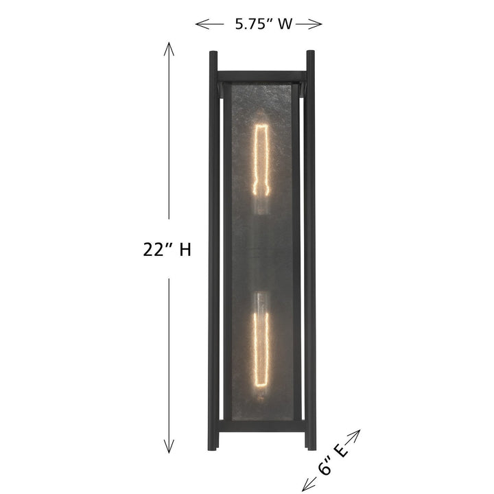 Savoy House - 5-3805-BK - Two Light Outdoor Wall Lantern - Jacobs - Matte Black