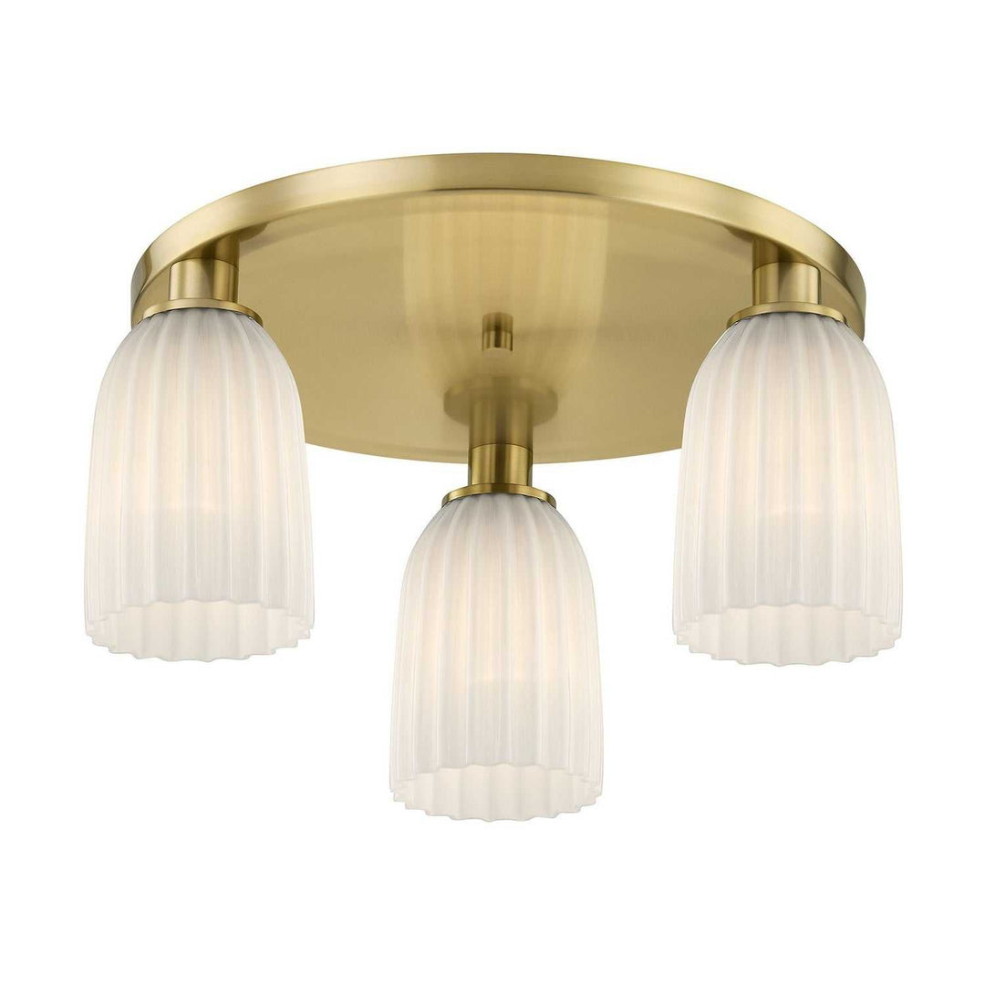 Savoy House - 6-1247-3-127 - Three Light Flush Mount - Baldwin - Noble Brass