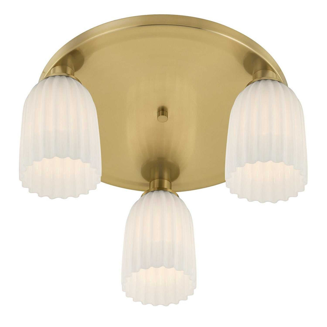 Savoy House - 6-1247-3-127 - Three Light Flush Mount - Baldwin - Noble Brass