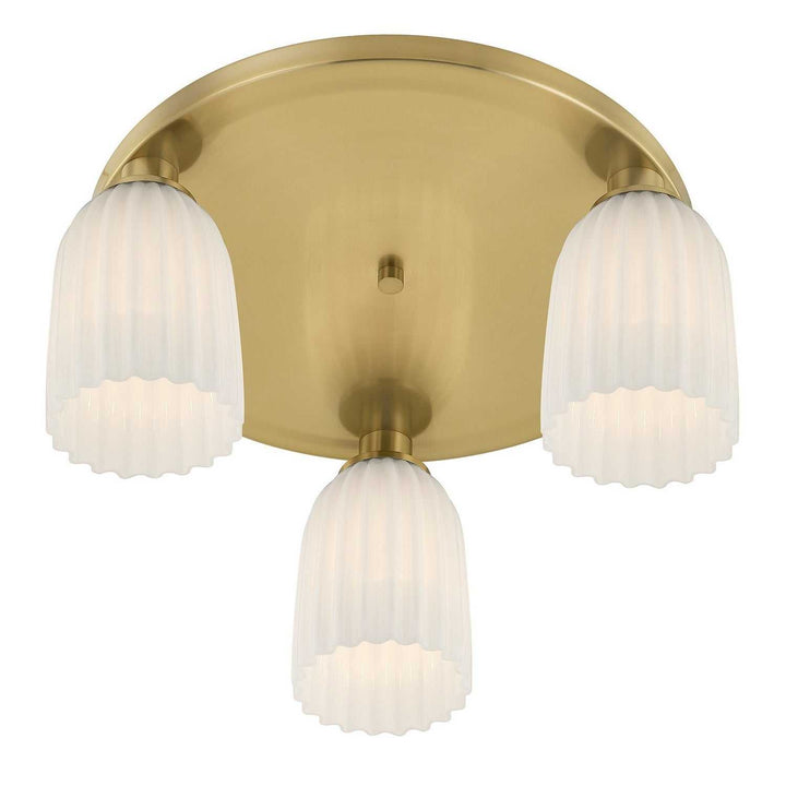 Savoy House - 6-1247-3-127 - Three Light Flush Mount - Baldwin - Noble Brass