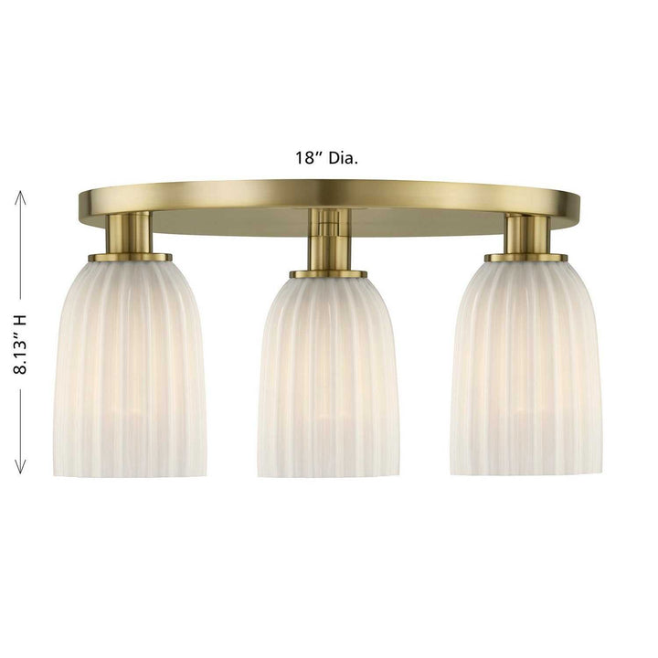 Savoy House - 6-1247-3-127 - Three Light Flush Mount - Baldwin - Noble Brass