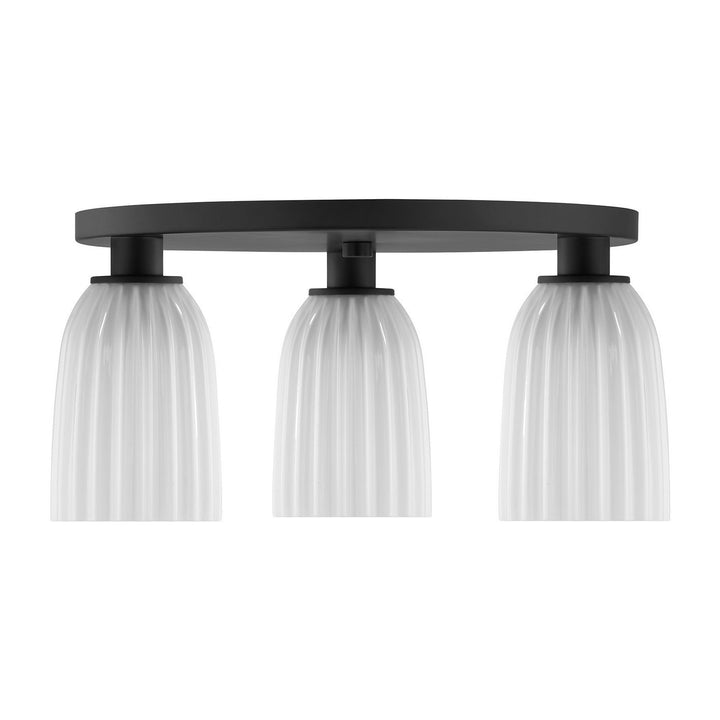 Savoy House - 6-1247-3-89 - Three Light Flush Mount - Baldwin - Matte Black