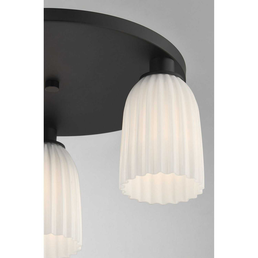 Savoy House - 6-1247-3-89 - Three Light Flush Mount - Baldwin - Matte Black