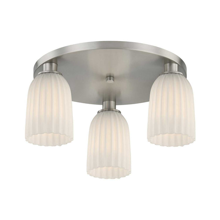 Savoy House - 6-1247-3-SN - Three Light Flush Mount - Baldwin - Satin Nickel