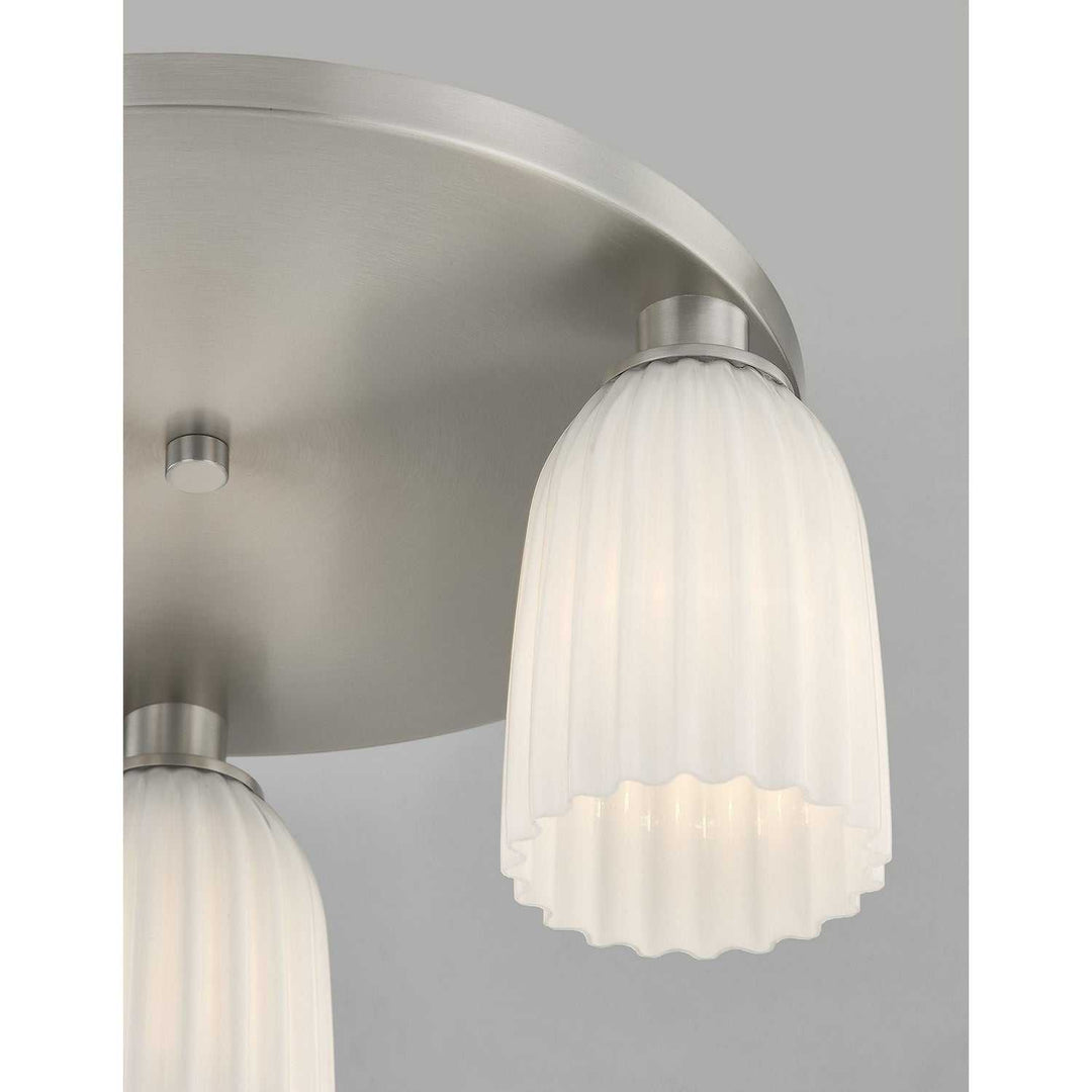 Savoy House - 6-1247-3-SN - Three Light Flush Mount - Baldwin - Satin Nickel