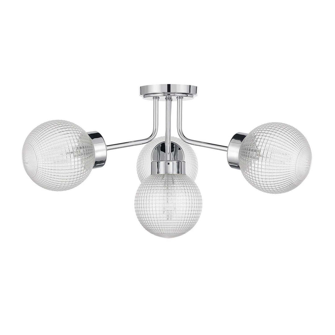 Savoy House - 6-3364-4-11 - Four Light Semi-Flush Mount - Coral - Chrome