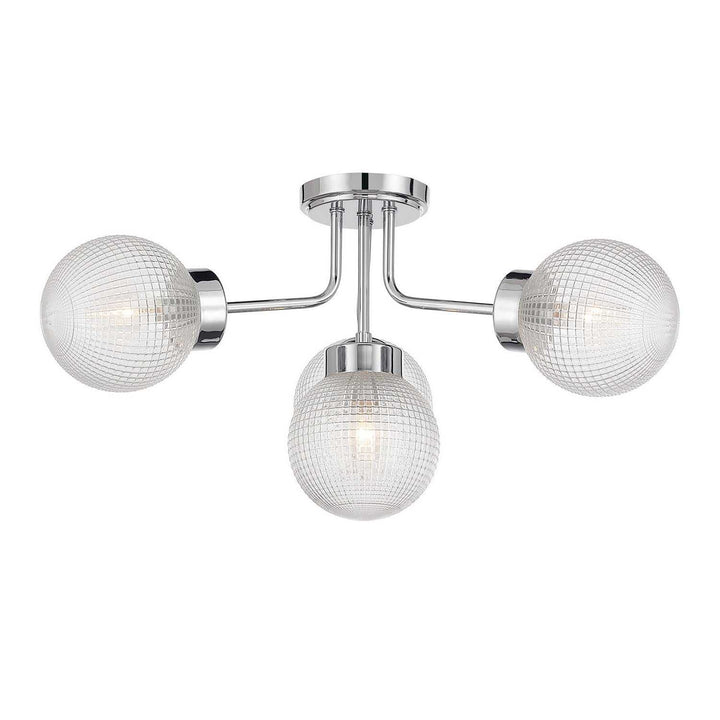 Savoy House - 6-3364-4-11 - Four Light Semi-Flush Mount - Coral - Chrome