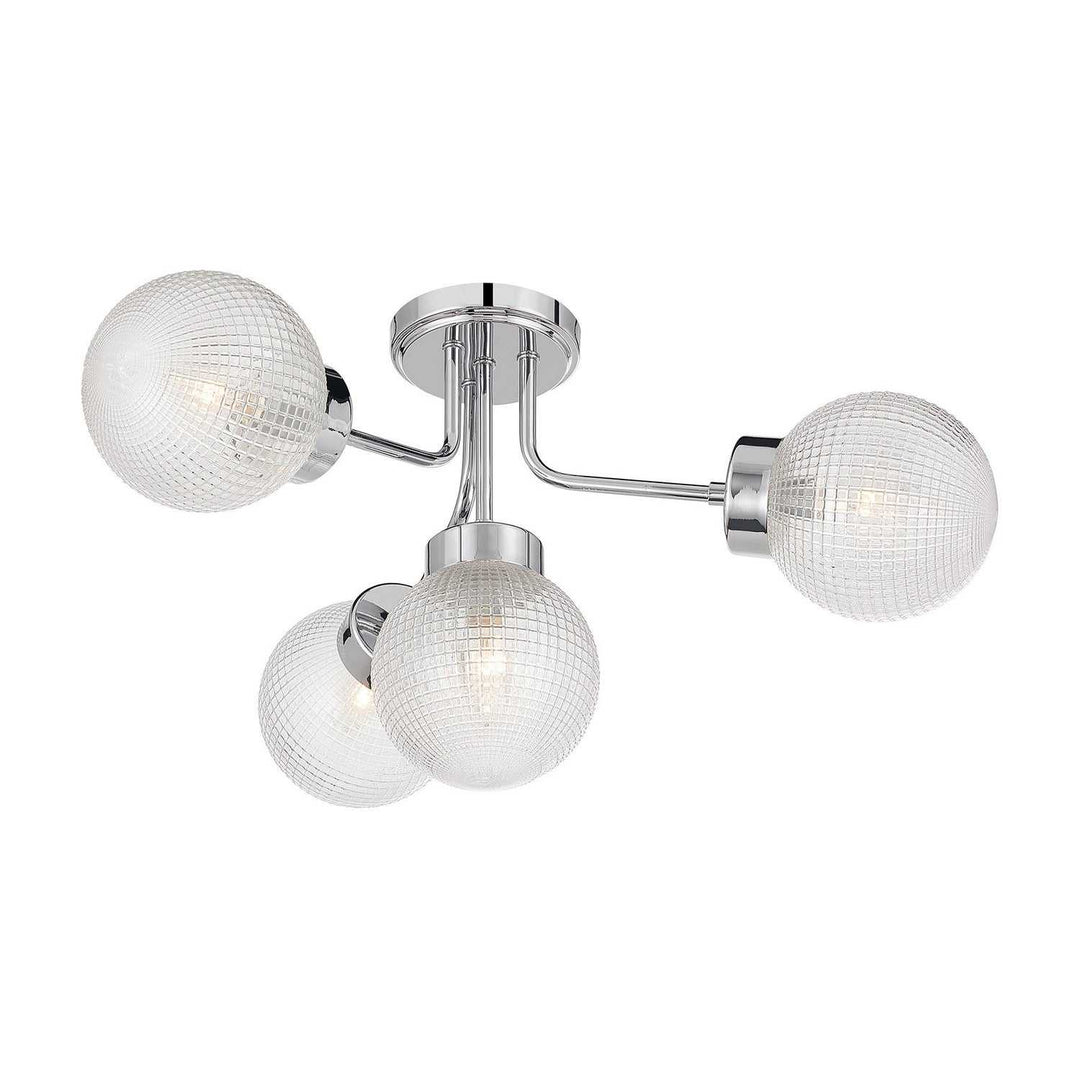 Savoy House - 6-3364-4-11 - Four Light Semi-Flush Mount - Coral - Chrome