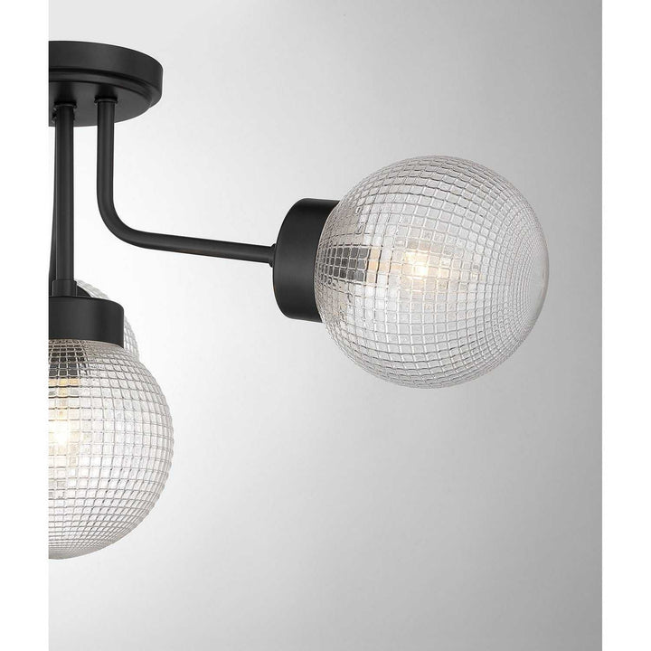 Savoy House - 6-3364-4-89 - Four Light Semi-Flush Mount - Coral - Matte Black