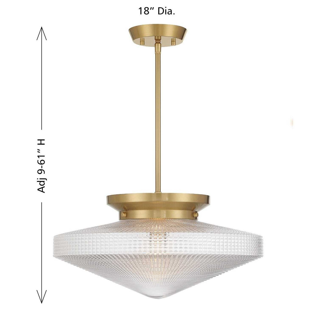 Savoy House - 6-4464-1-322 - One Light Convertible - Norwich - Warm Brass