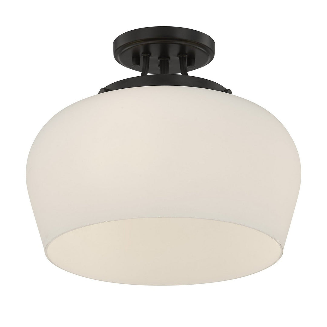 Savoy House - 6-6035-3-BK - Three Light Semi-Flush Mount - Octave - Satin Nickel