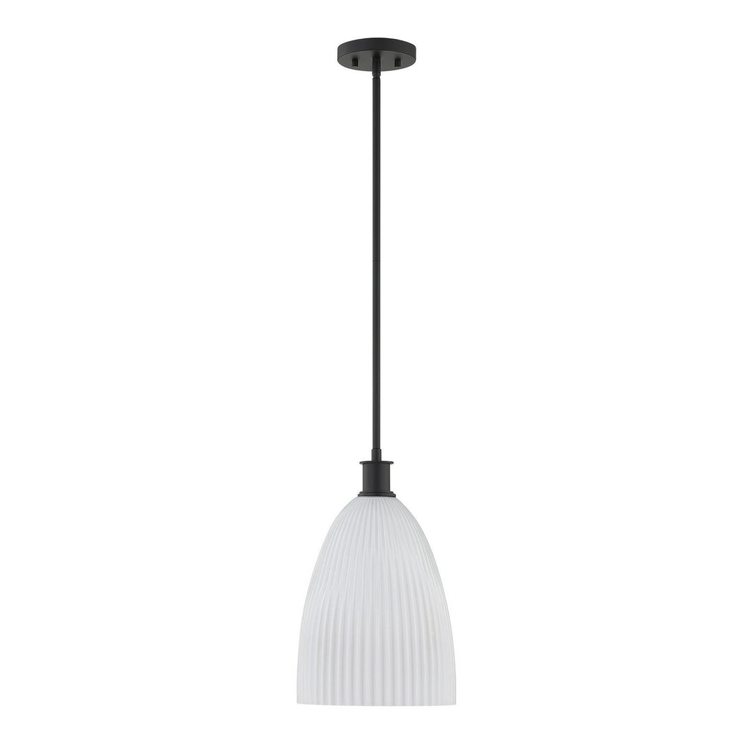 Savoy House - 7-1244-1-89 - One Light Pendant - Baldwin - Matte Black