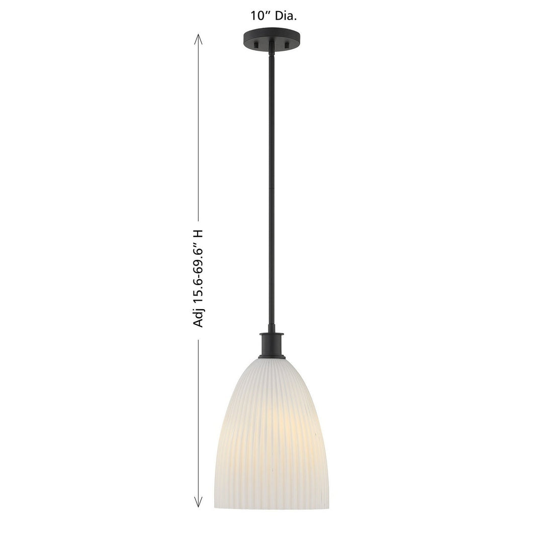 Savoy House - 7-1244-1-89 - One Light Pendant - Baldwin - Matte Black