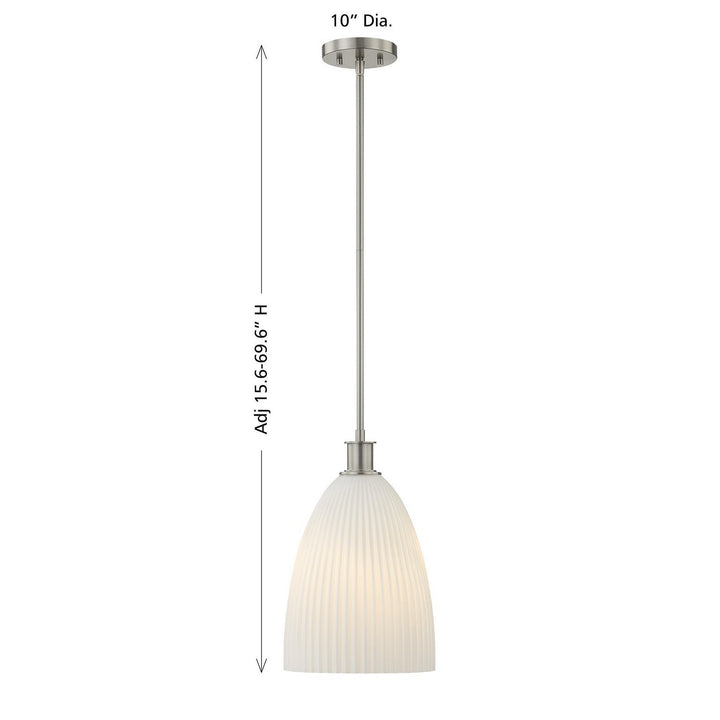 Savoy House - 7-1244-1-SN - One Light Pendant - Baldwin - Satin Nickel