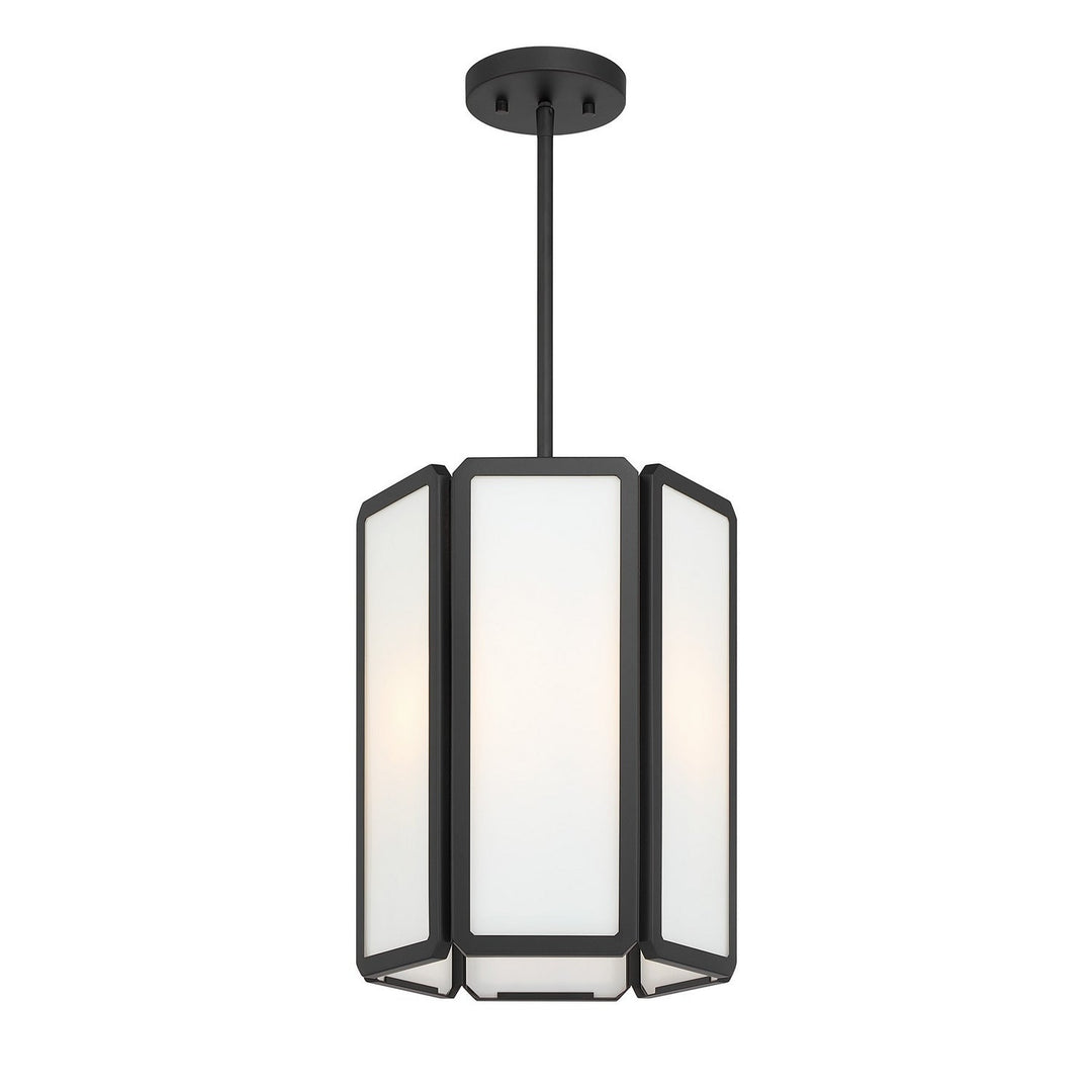 Savoy House - 7-1700-3-89 - Three Light Pendant - Leeds - Matte Black