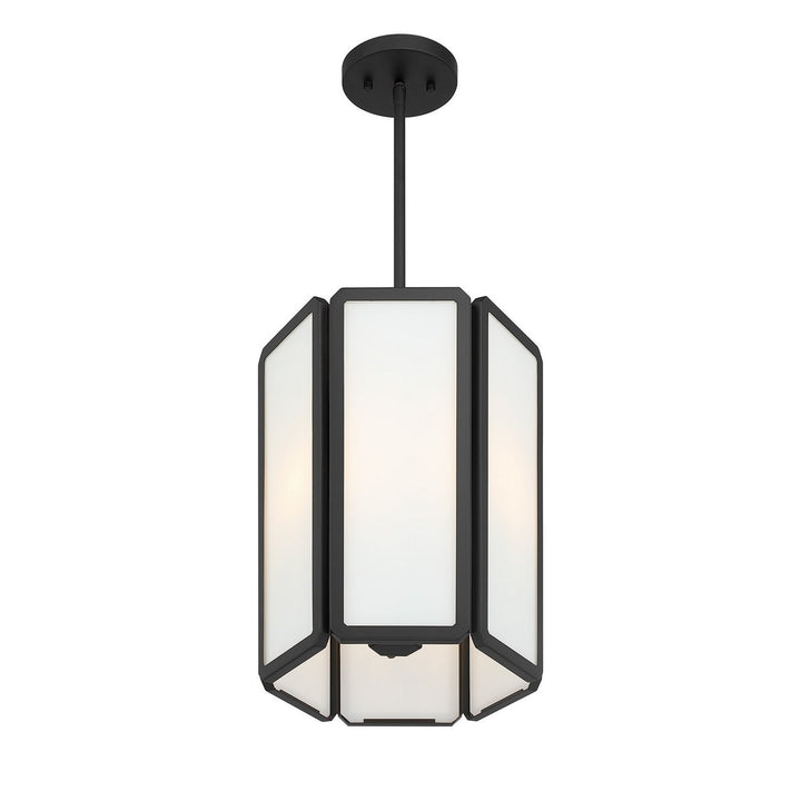Savoy House - 7-1700-3-89 - Three Light Pendant - Leeds - Matte Black