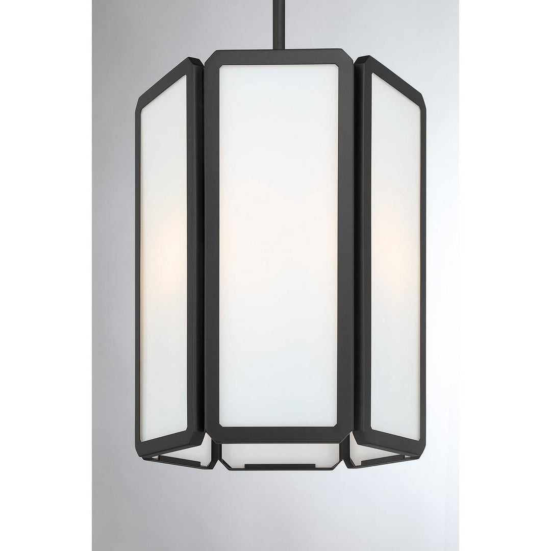 Savoy House - 7-1700-3-89 - Three Light Pendant - Leeds - Matte Black