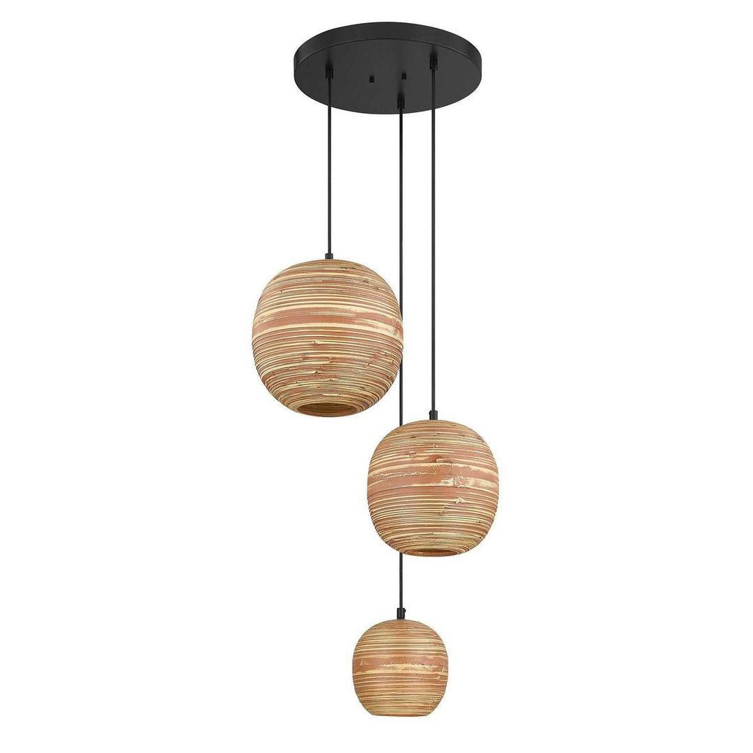 Savoy House - 7-2805-3-89 - Three Light Pendant - Pharr - Matte Black