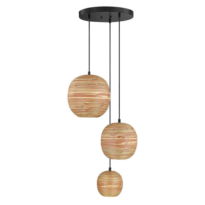 Savoy House - 7-2805-3-89 - Three Light Pendant - Pharr - Matte Black