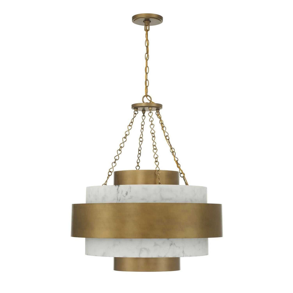 Savoy House - 7-3091-6-339 - Six Light Pendant - Davenport - Antique Patina