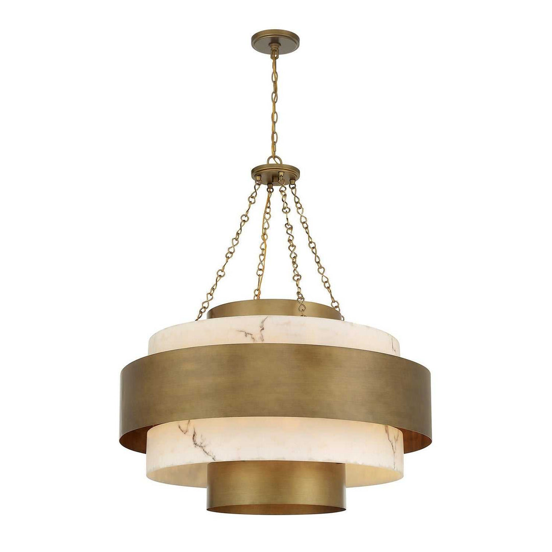 Savoy House - 7-3092-8-339 - Eight Light Pendant - Davenport - Antique Patina