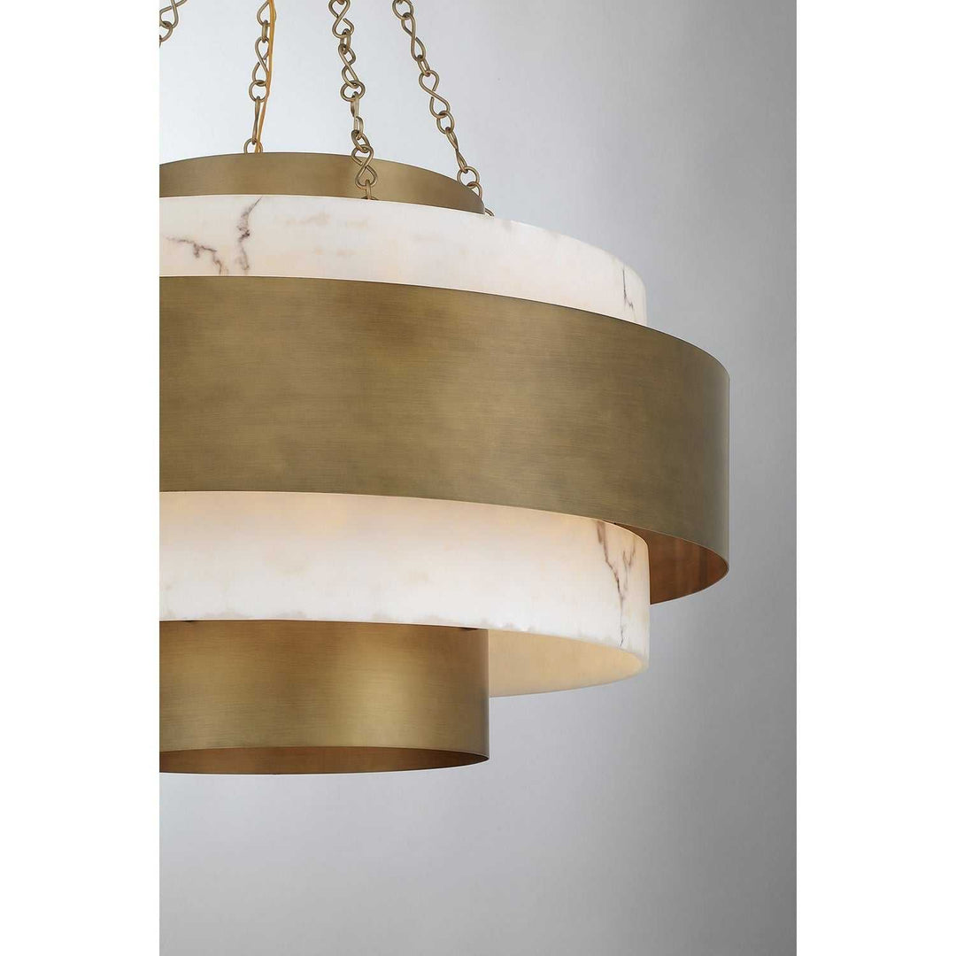 Savoy House - 7-3092-8-339 - Eight Light Pendant - Davenport - Antique Patina