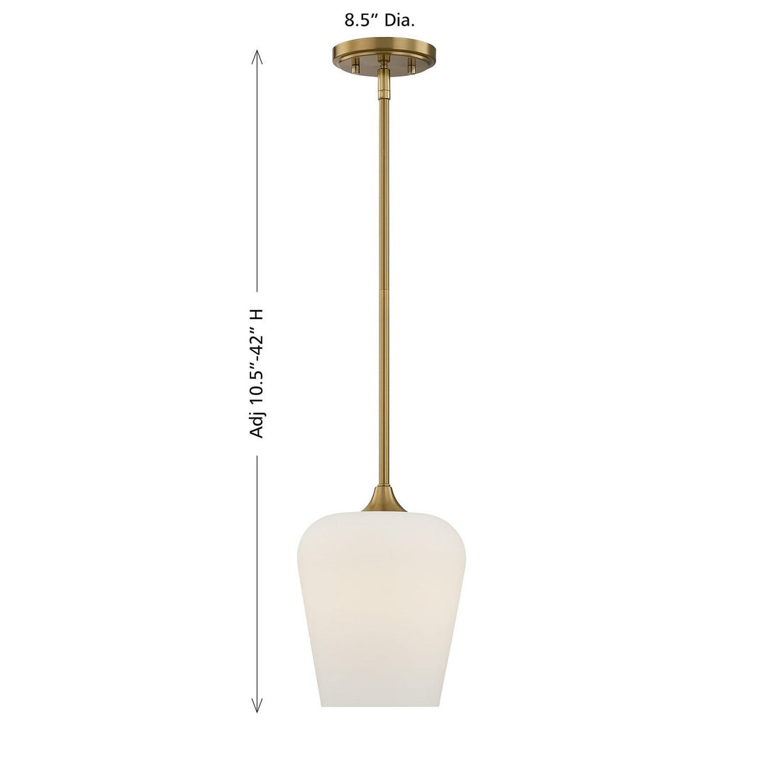 Savoy House - 7-6036-1-322 - One Light Pendant - Octave - Warm Brass